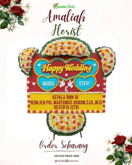 Papan Bunga Pernikahan Gorowong